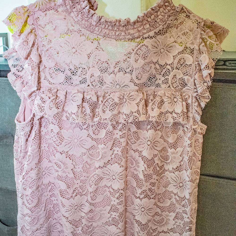 Pink Lace Blouse